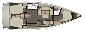 Dufour 412 3 Cabin Layout
